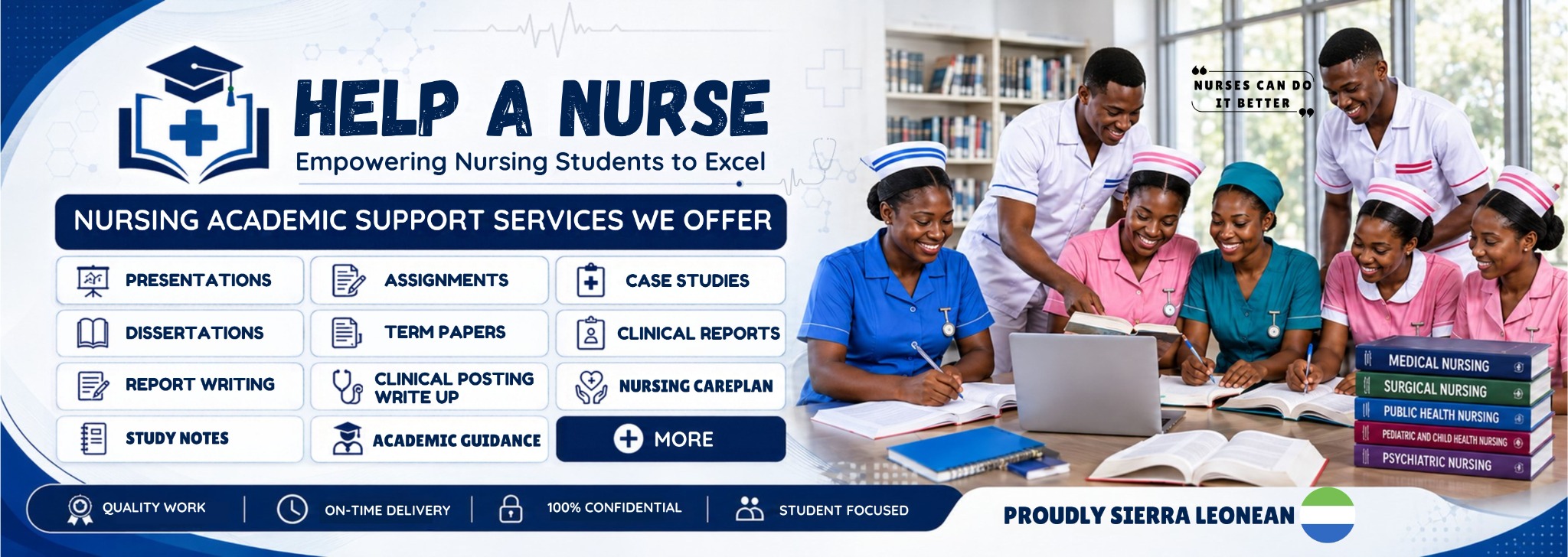 Help a Nurse nursing academic support services for Sierra Leonean nursing students